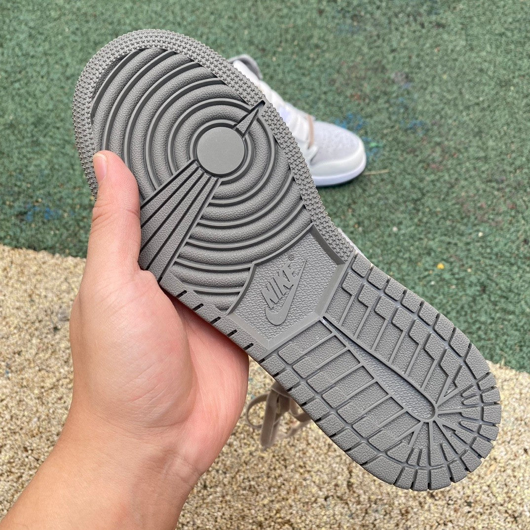 AJ1 MID Sail Metallic Gold Flat Pewter