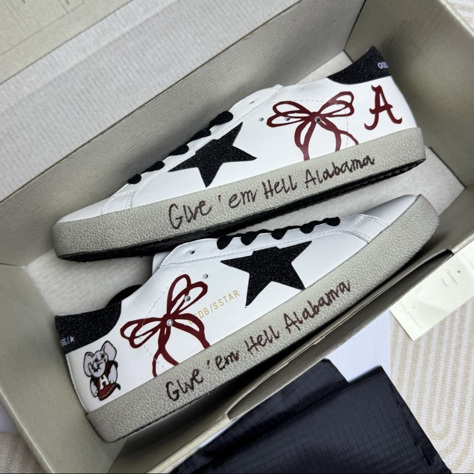 GDGS Superstar Black Laces Star Grey Sole