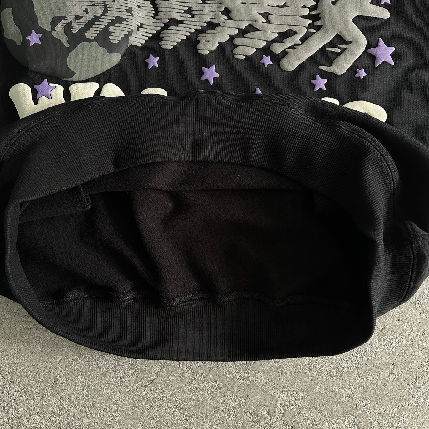 sky walking hoodie -black