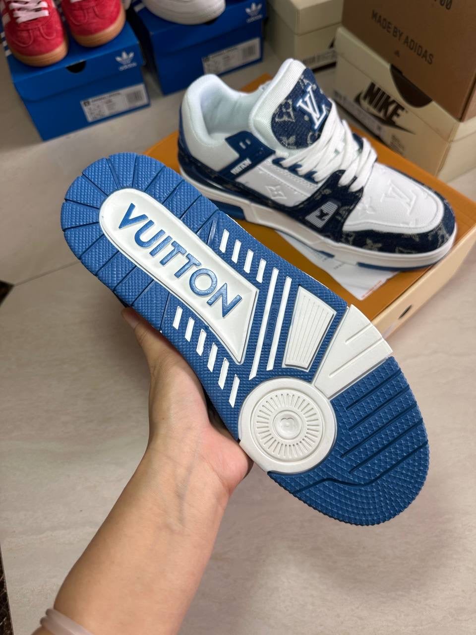 Trainer Blue and White