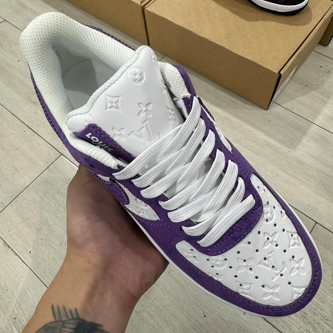 AF1 x LV Purple