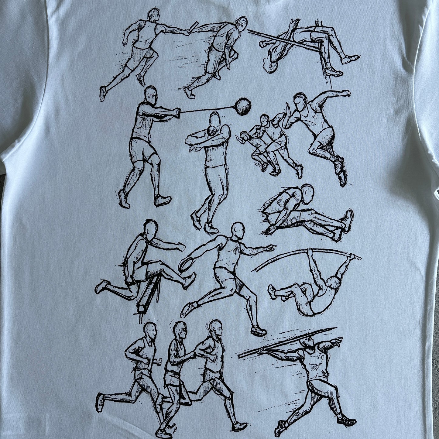 Sports short sleeves -White