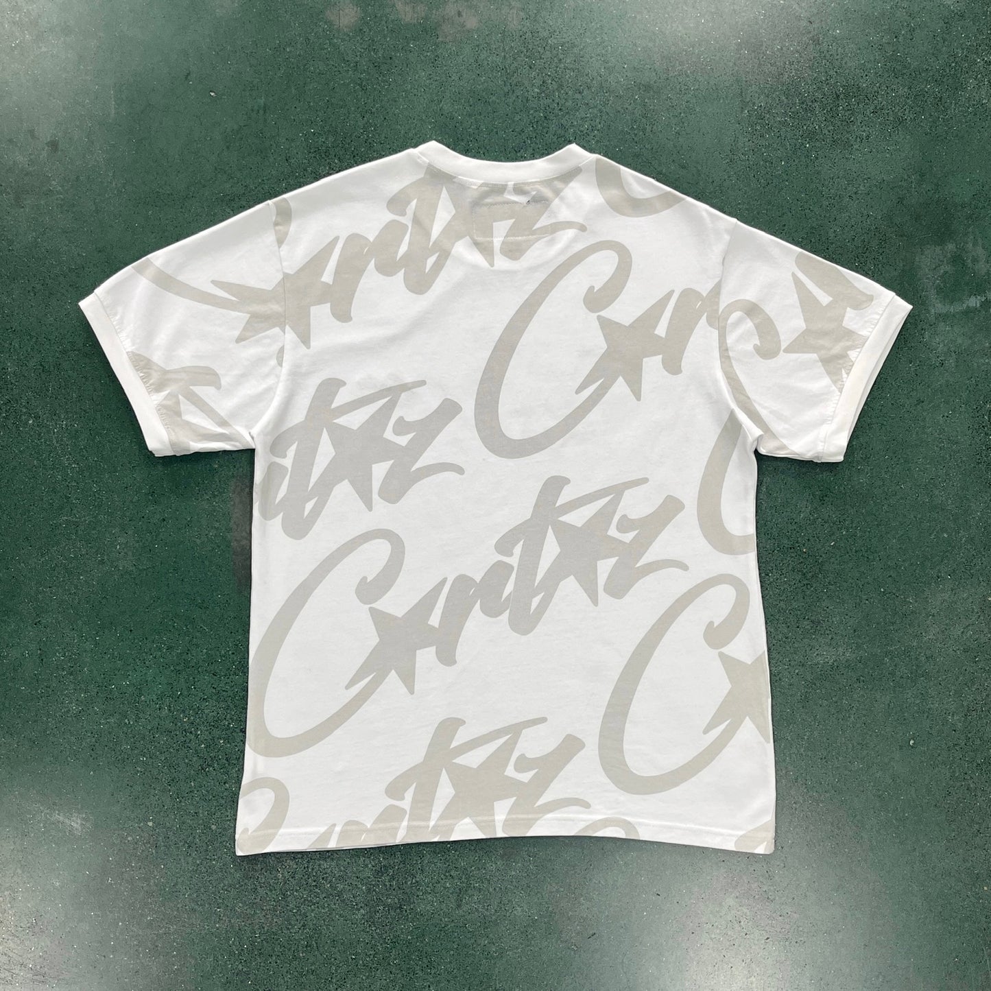 Alcatraz full print T-shirt-white gray