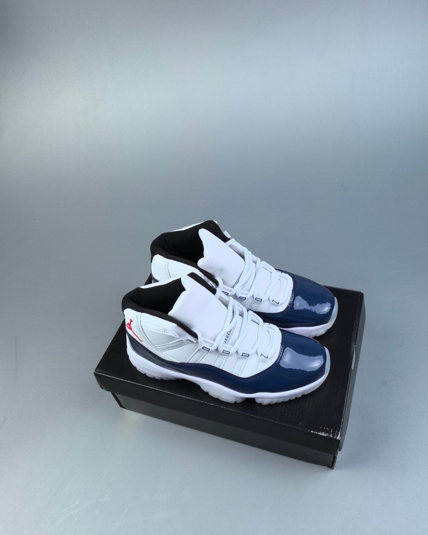 AJ11 High White and Blue Navy