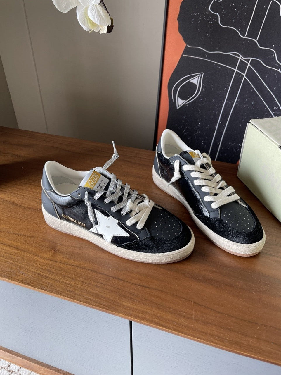 GDGS Ballstar Velut Black White Star Lether