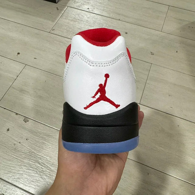 AJ 5 Low White Fire Red