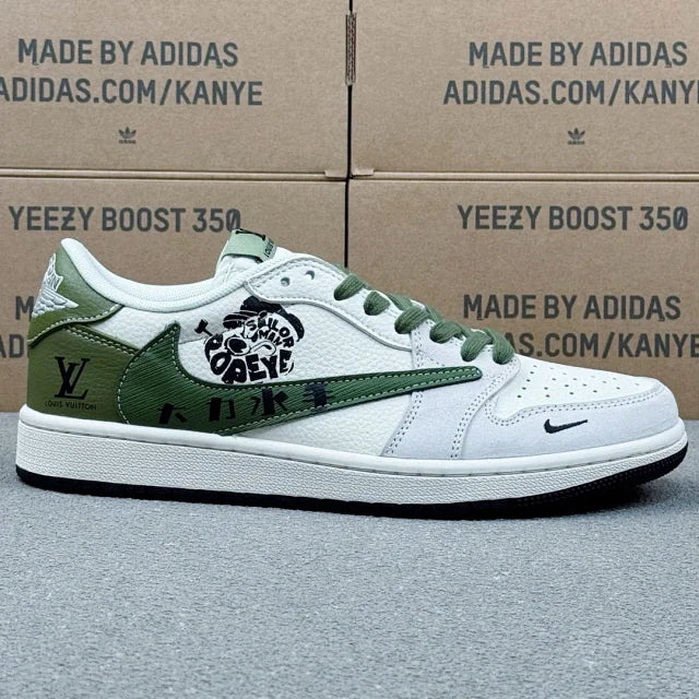 AJ1 Low X LV White And Green