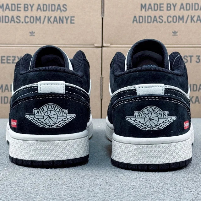 AJ1 Low Black and white Supreme