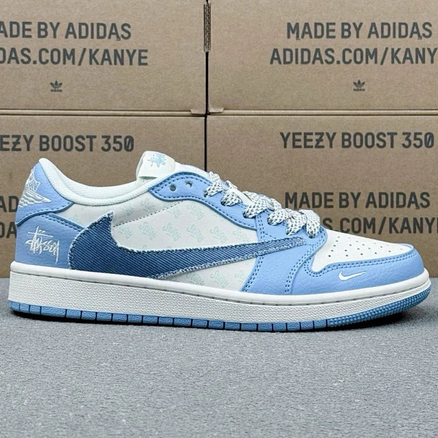 AJ1 Low X Stussy Blue