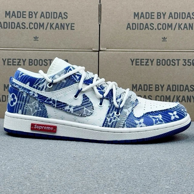 AJ1 Low x LV x Supreme