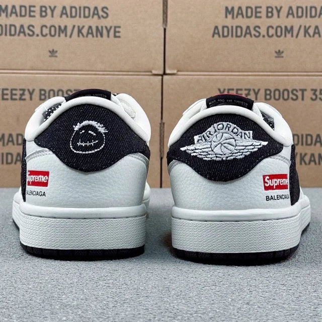 AJ1 Low White And Black