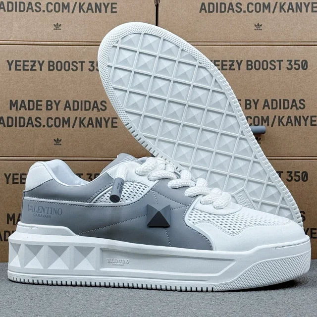 Valentino Rockstud White and Grey
