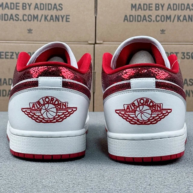 AJ1 Low Red And White