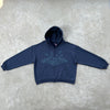 zip up hoodie -deep navy