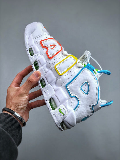 Uptempo White Multi-Color