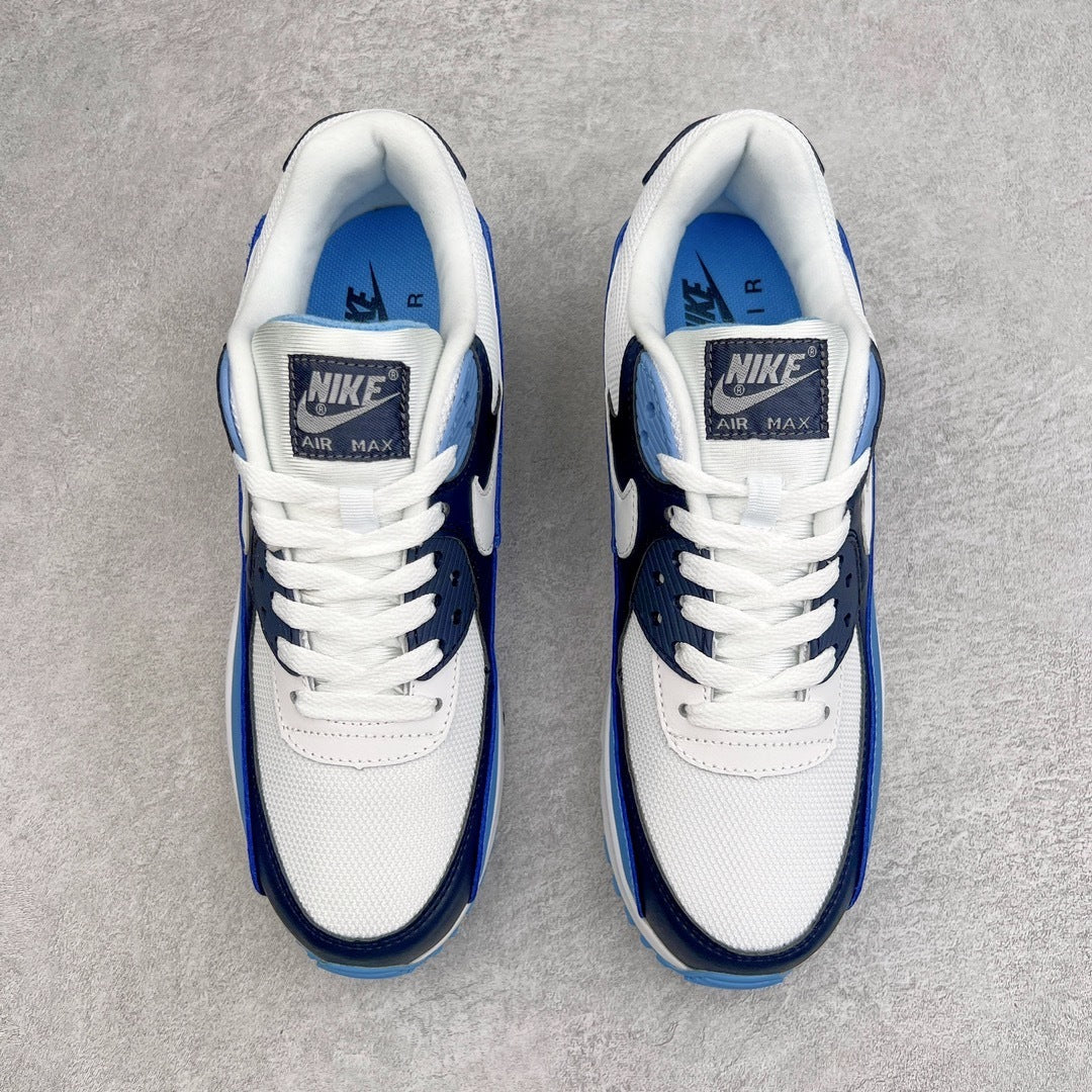 90 White/University Blue/Midnight Navy/Pure Platinum