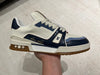 Trainer White and Navy Blue