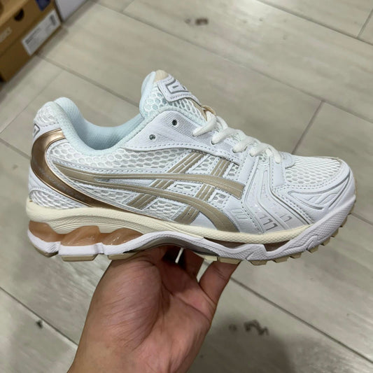 Kayano 14 White and Gold