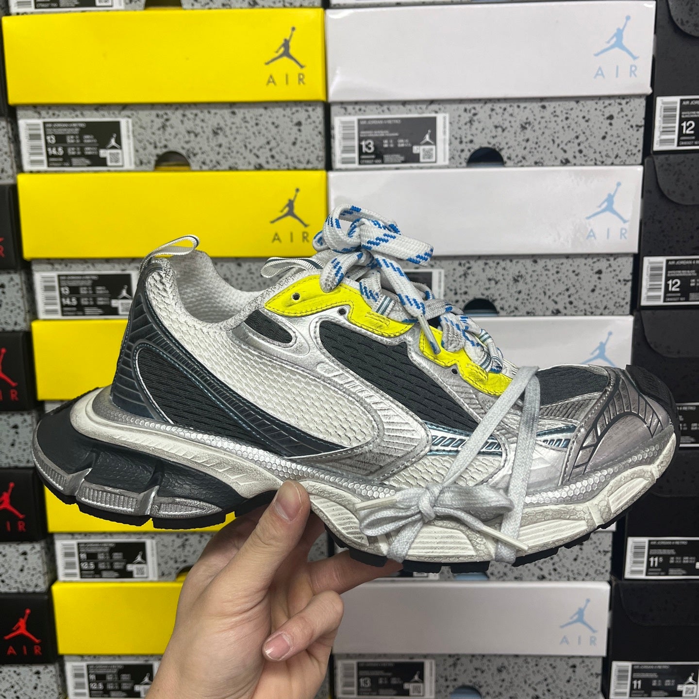 BLG 3XL White/Blue/Yellow