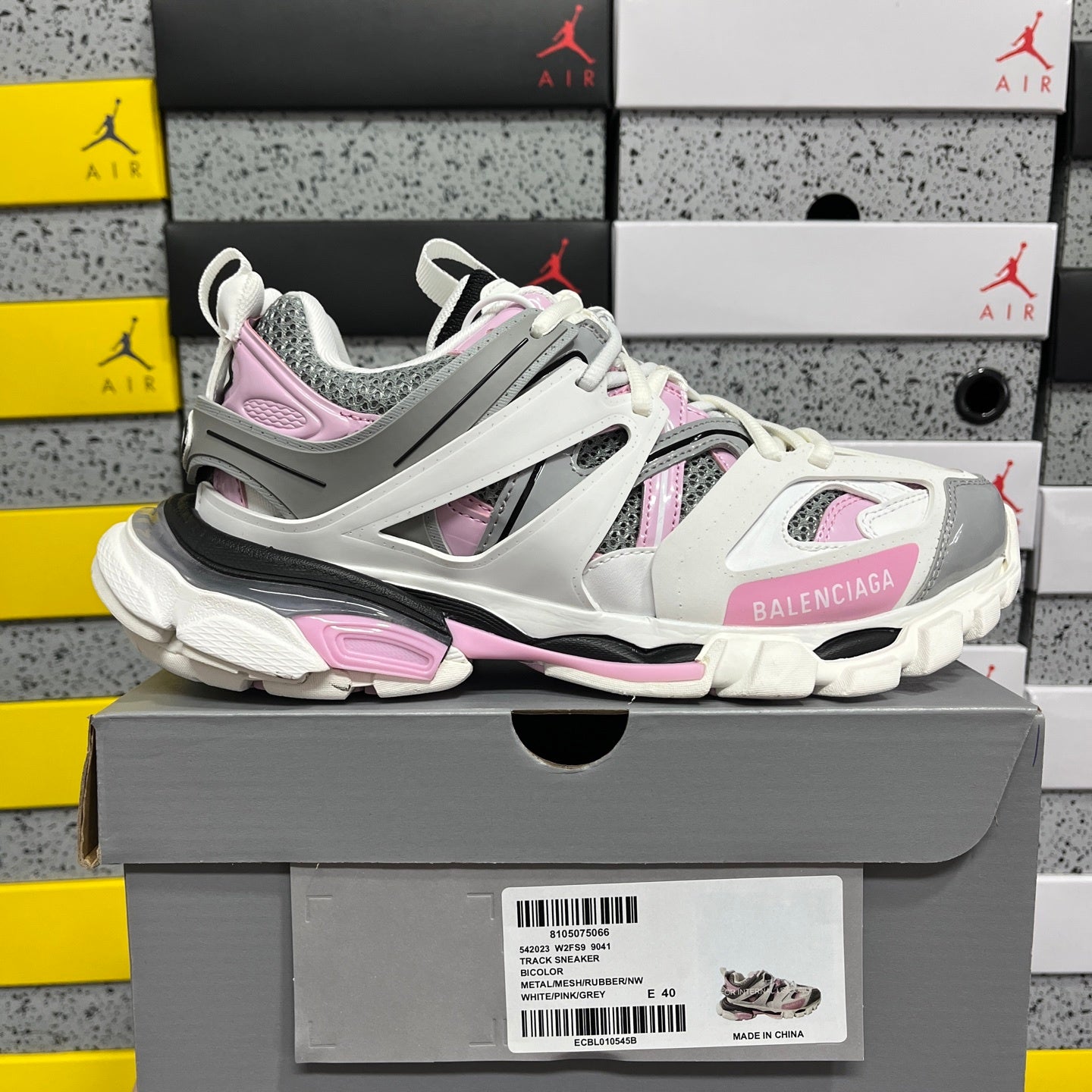 BLG Track White Grey Pink