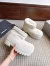 BLG Alaska Suede Boots White