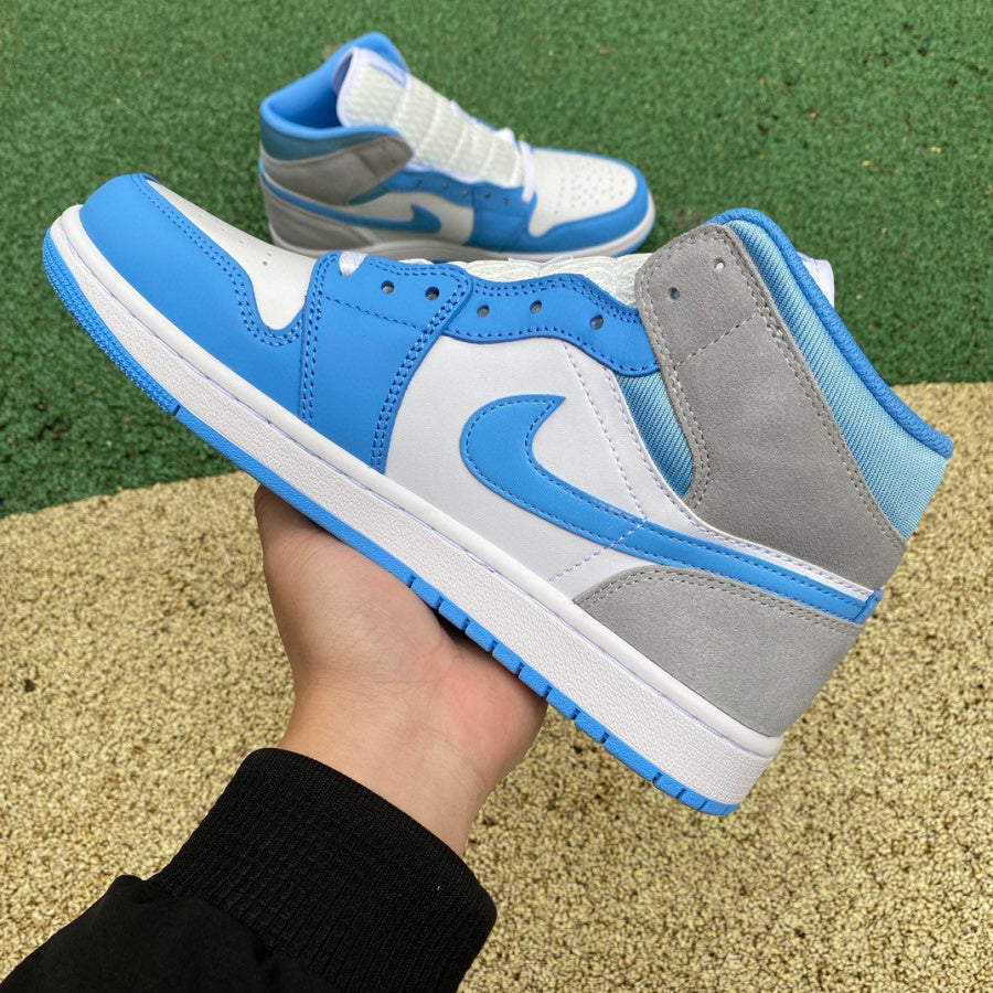 AJ1 MID University Blue Grey