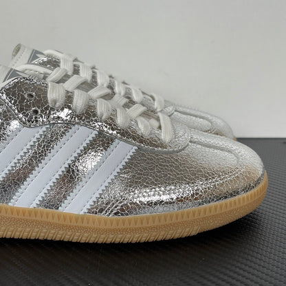 Samba  OG Silver Metallic Cracked Leather