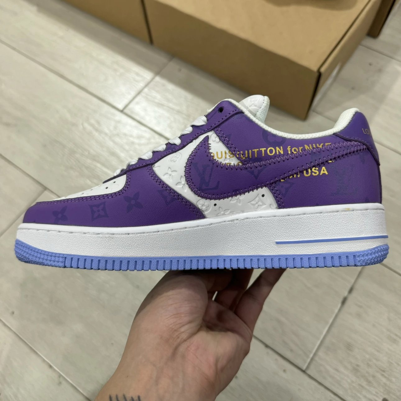 AF1 x LV Purple
