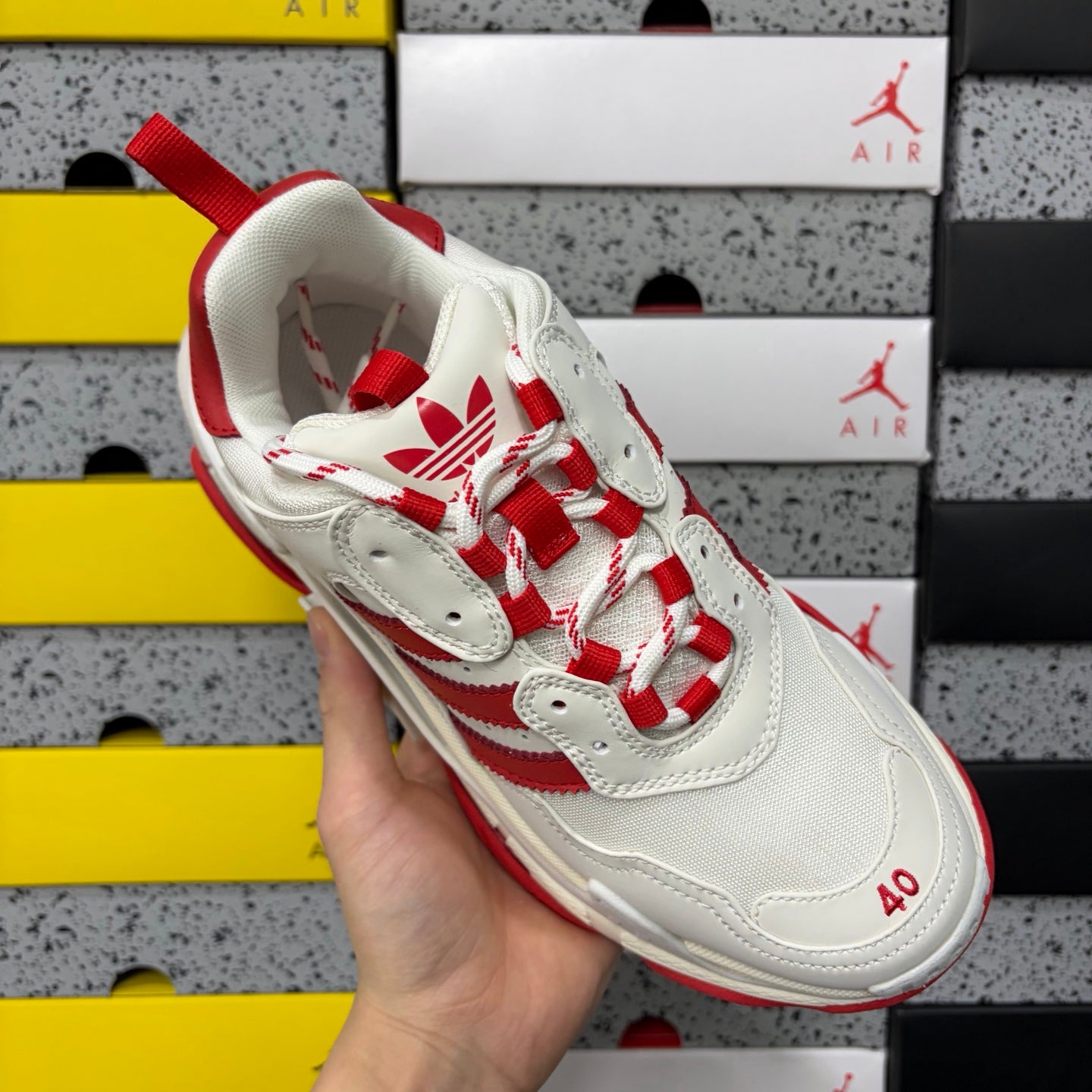 BLG Triple S x Adidas White/Red