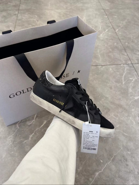 GDGS Superstar Full Pure Black Lether Shine Black