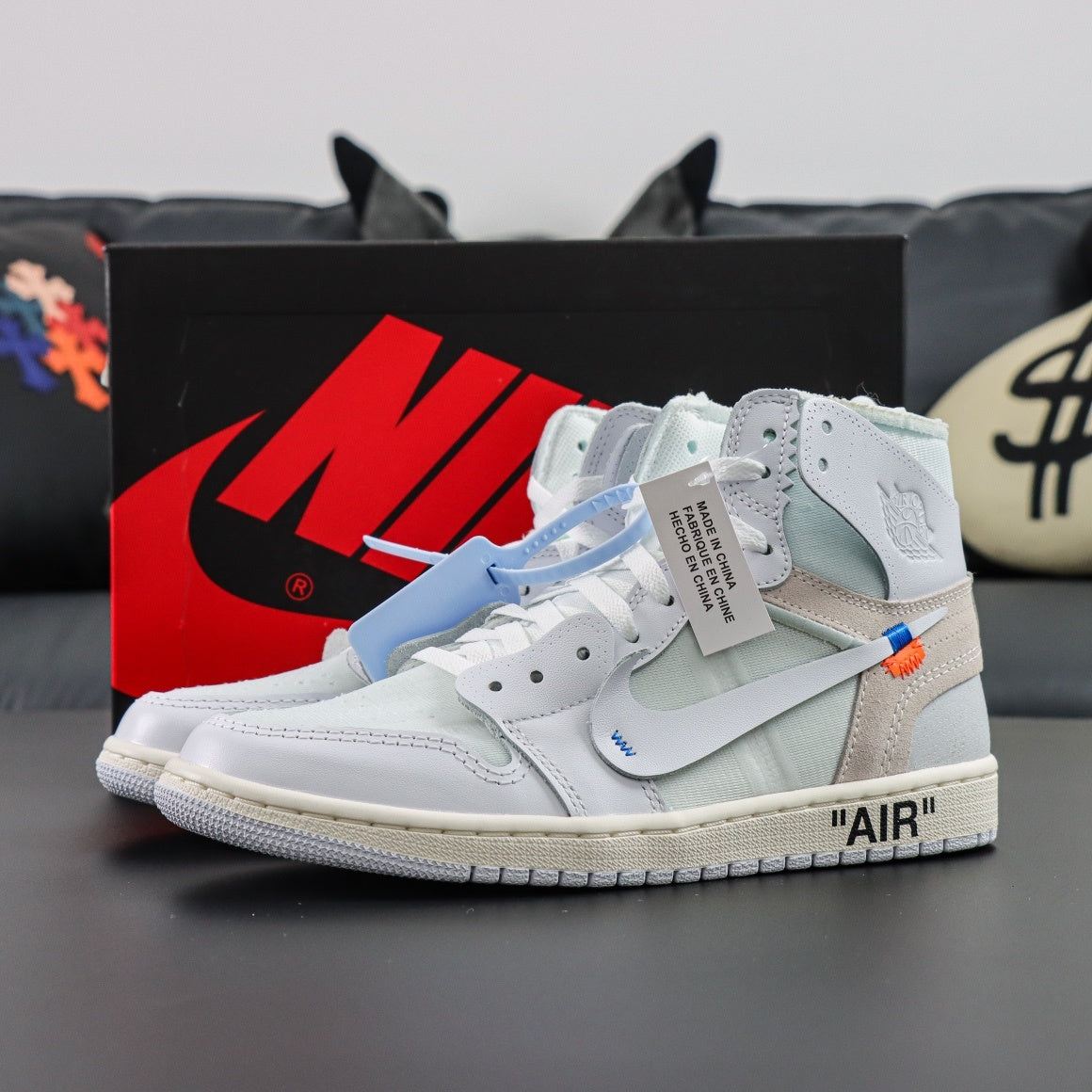 AJ1 High x Of-W White