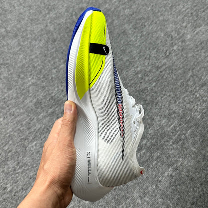 ZoomX Vaporfly Next% 2 White Volt Racer Blue