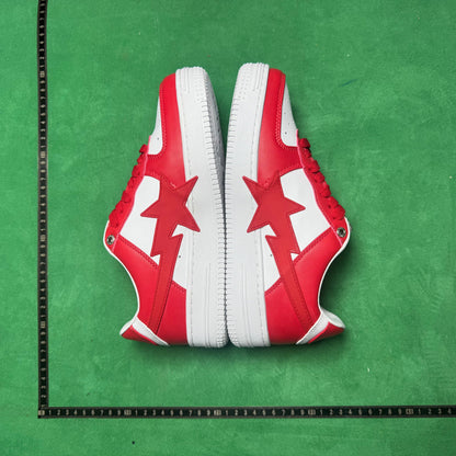Bape STA Low Red and White