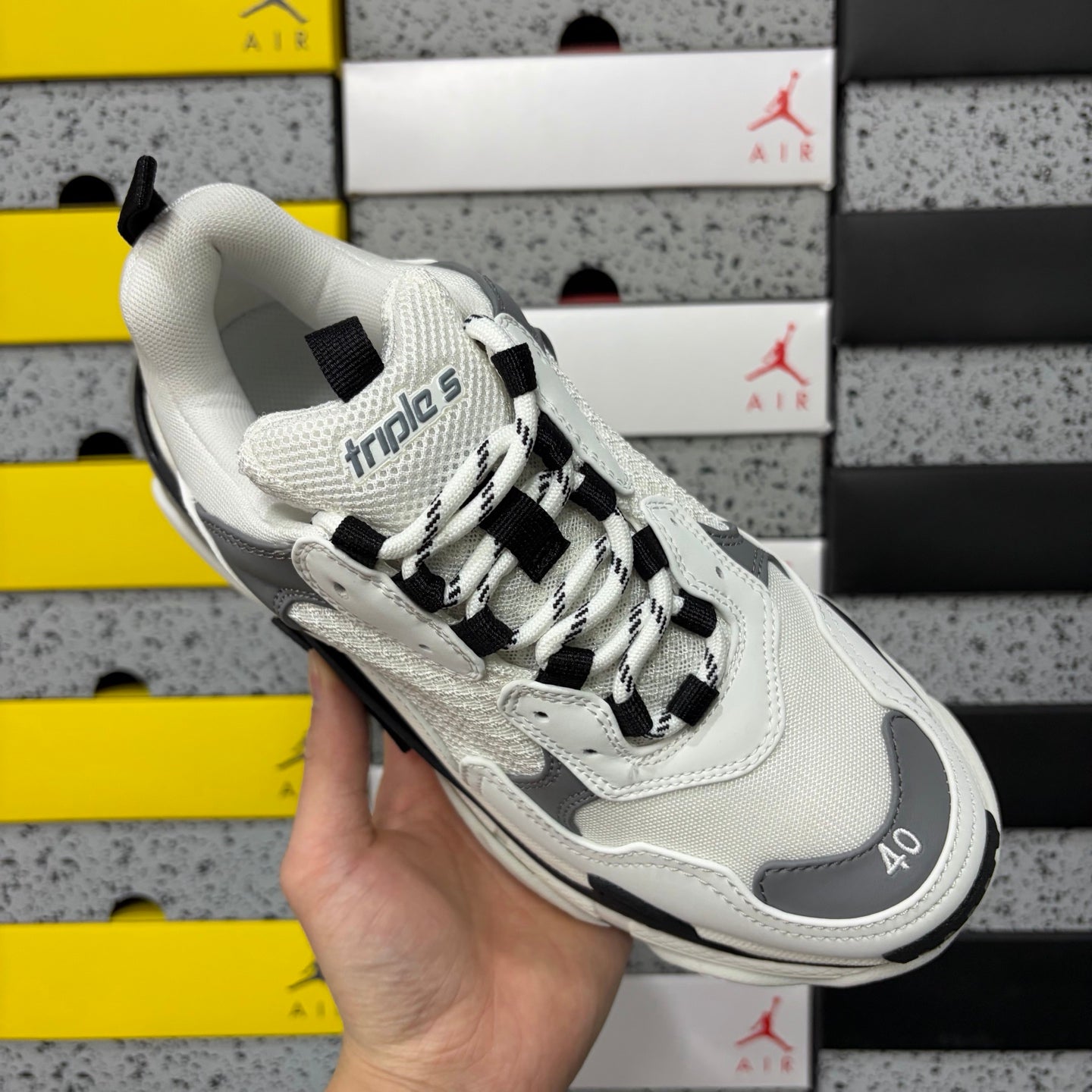 BLG Triple S White/Grey/Black