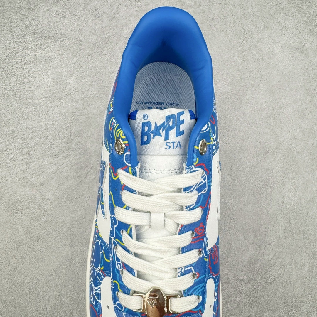 Bape STA Low Medicom Toy Bearbrick Camo Blue