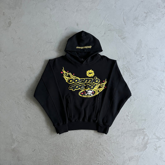 cosmic speed midnight black hoodie