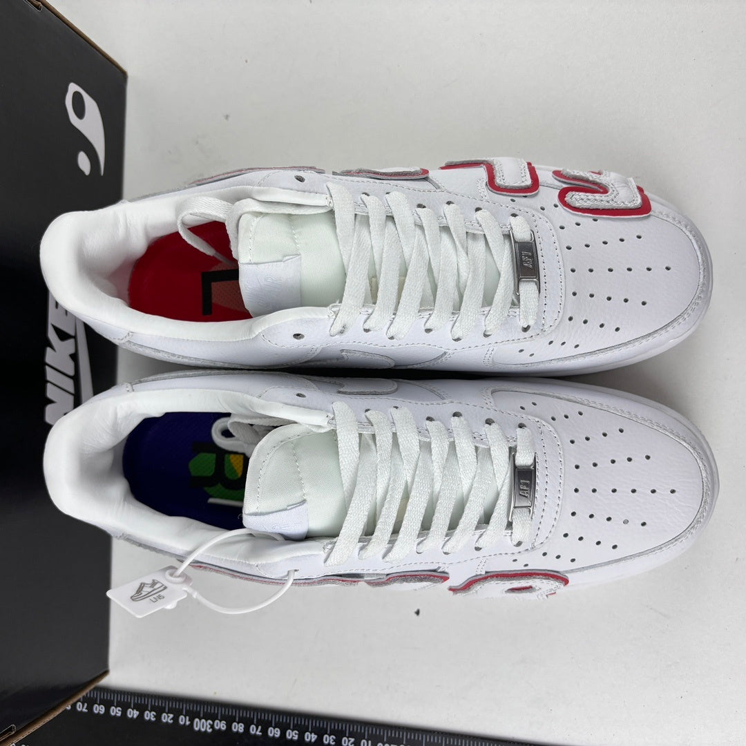 AF1 Flea White Red