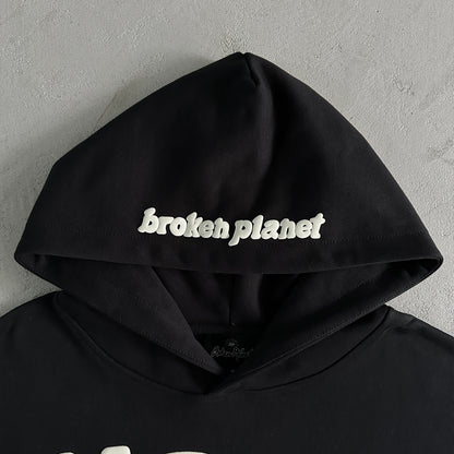 moon phases hoodie-black