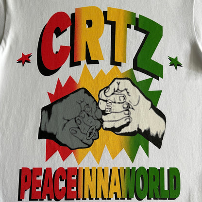 peaceinnaworld tee-White