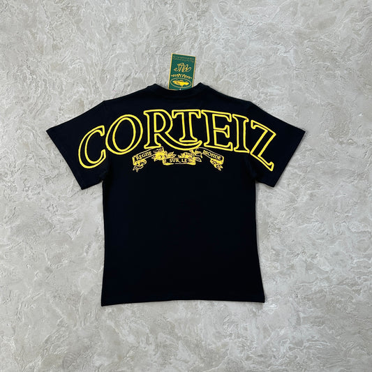 Royale heavyweight tee-Black and yellow
