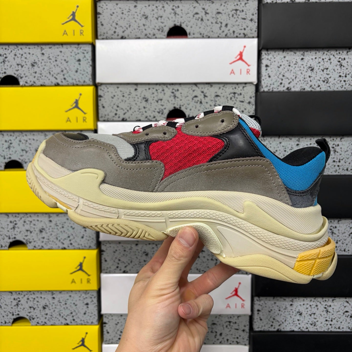 BLG Triple S Beige/Red/Borwn/Blue