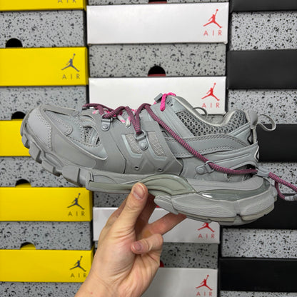 BLG Track Trail Laces Grey Pink