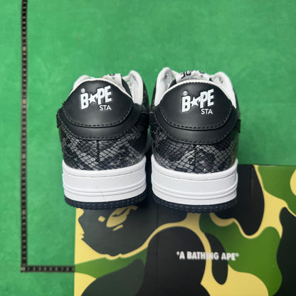 Bape STA Low Black Snakeskin