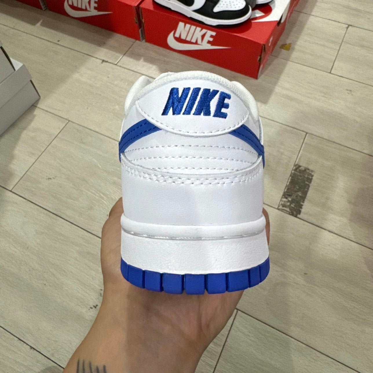 Dunk White and Blue