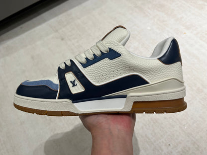 Trainer White and Navy Blue