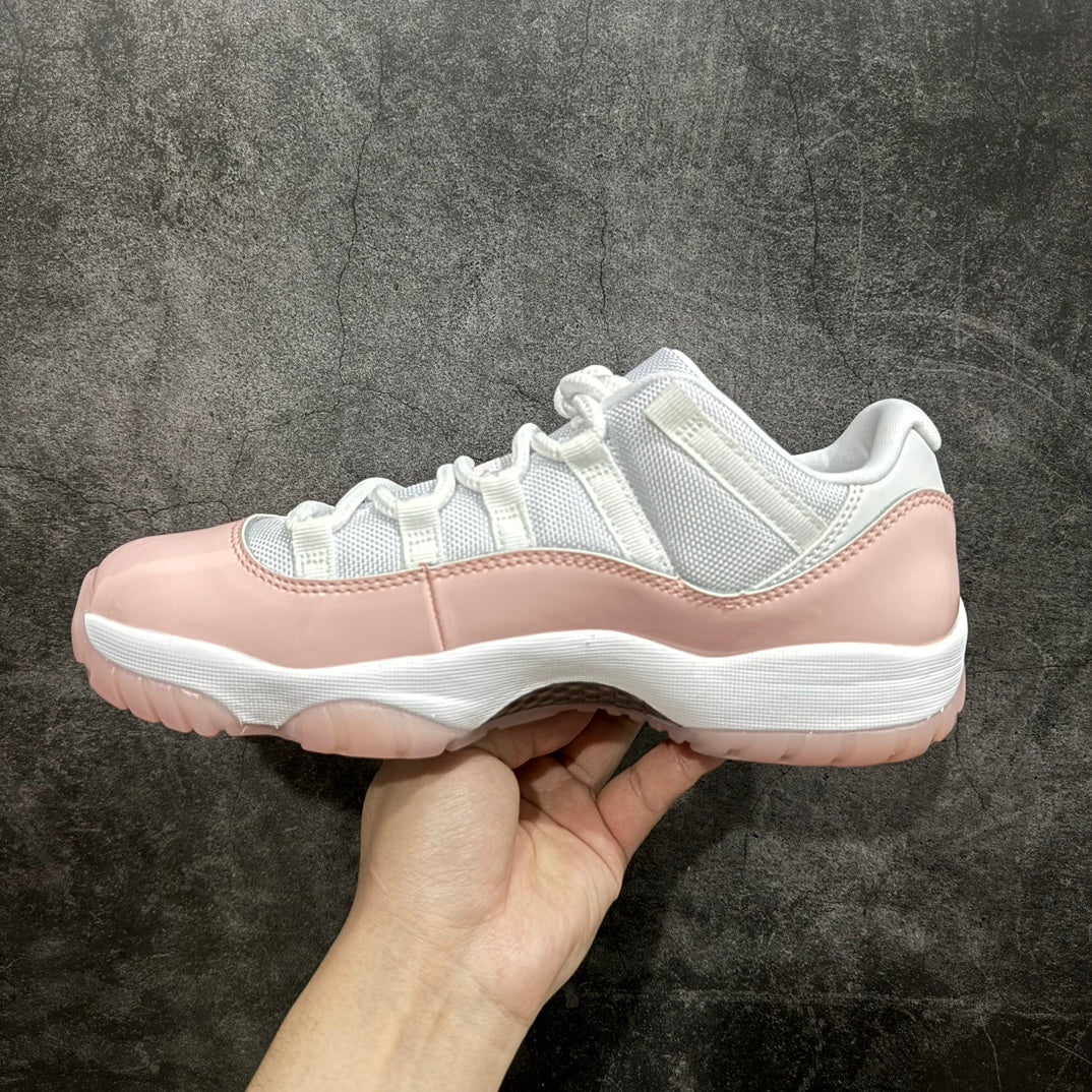 AJ11 Low White and Pink