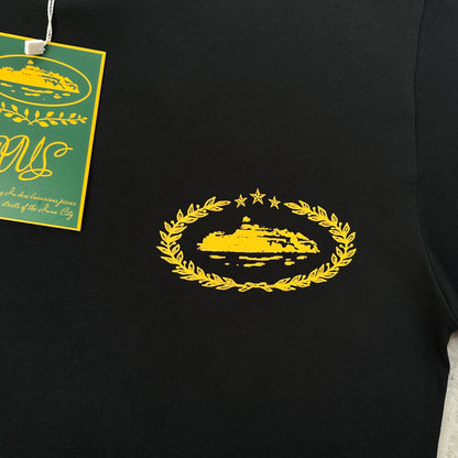Royale heavyweight tee-Black and yellow