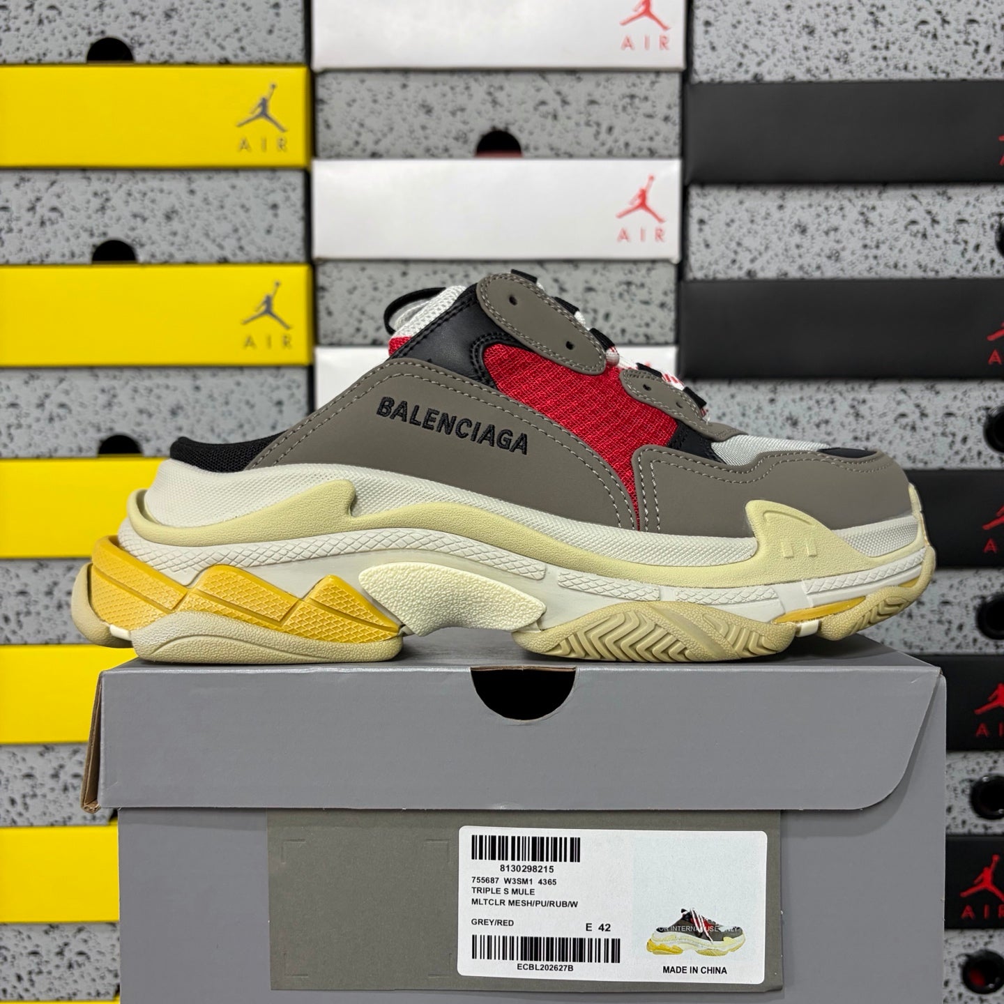 BLG Triple S Mule White/Black/Brown/Red/Yellow