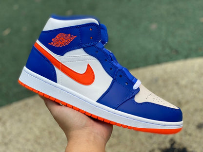 AJ1 MID Game Royal/Rush Orange