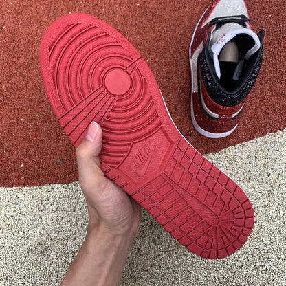 AJ1 High Glitter Red